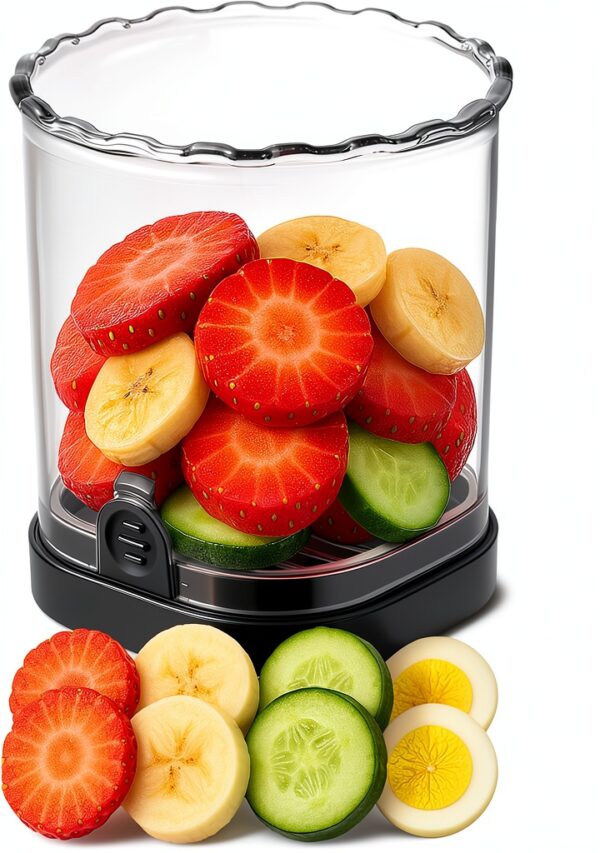 Strawberry Slicer Hendiy 8 Blade ABS Cup Black 1 Pack-0