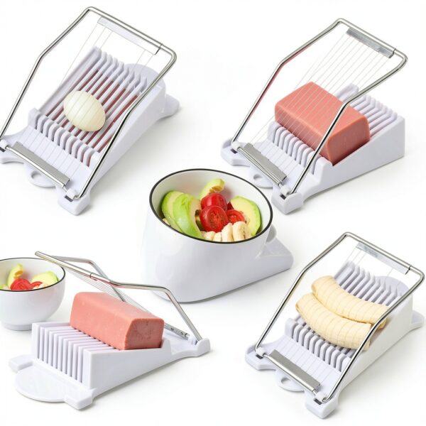 Egg slicer FENGCHEN 10-Wire Stainless Steel Multipurpose Kitchen Tool-4