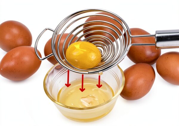 Stainless Steel Egg Separator by Exultimate Long Handled No‑Drip-2