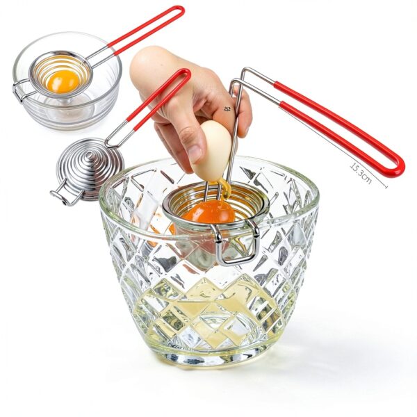 Egg Separator Ytuomzi Stainless Steel Kitchen Tool Easy Clean Design-5