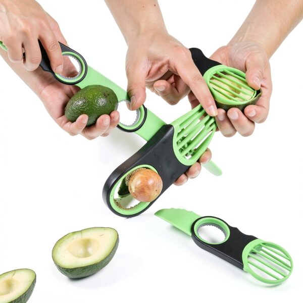 Egg Slicer Avocado 3 in 1 by Ebecuoa Stainless Steel Green PVAVO1-1