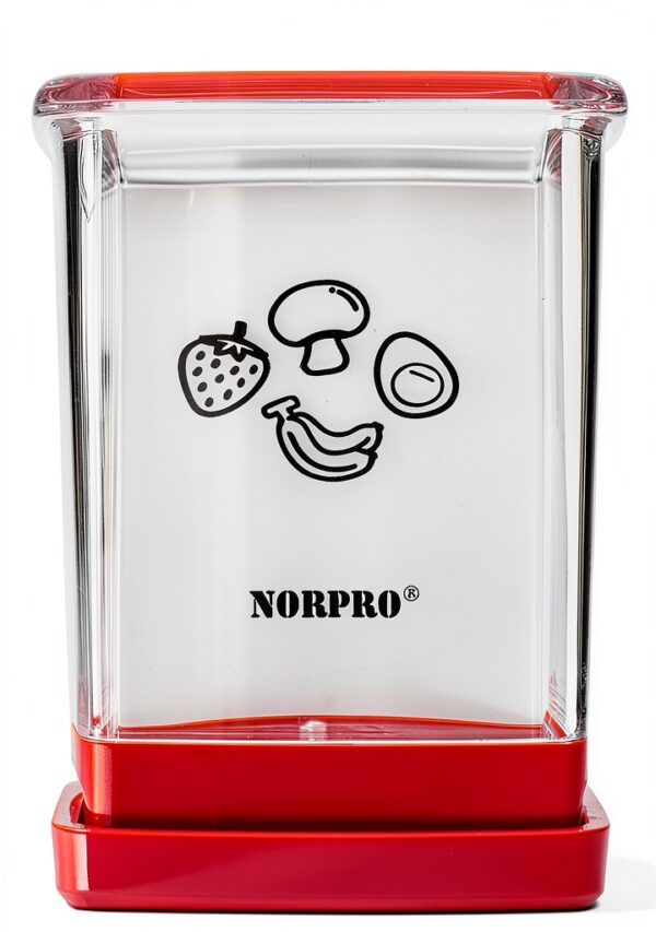 Norpro Speed Slicer with Push Plate, Red, 3"L x 3"W x 4.25"H-5