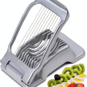 Egg Slicer for Hard Boiled Eggs Heavy Duty Fruit Egg Cutter with Stainless Steel Wire-0