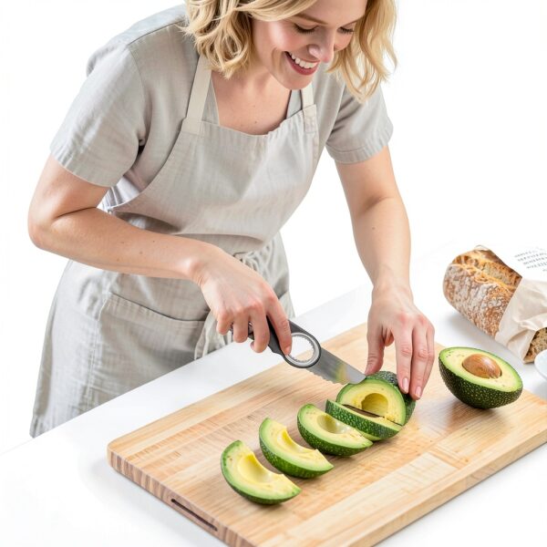 Egg Slicer Avocado 3 in 1 by Ebecuoa Stainless Steel Green PVAVO1-5
