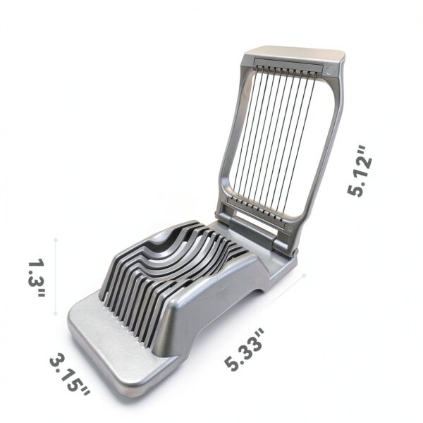 Egg Slicer for Hard Boiled Eggs Heavy Duty Fruit Egg Cutter with Stainless Steel Wire-2