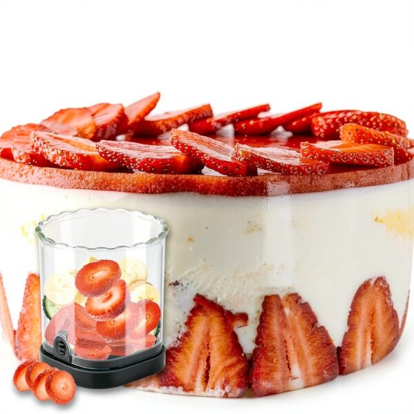 Strawberry Slicer Hendiy 8 Blade ABS Cup Black 1 Pack-8