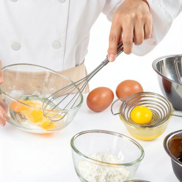 Stainless Steel Egg Separator by Exultimate Long Handled No‑Drip-6